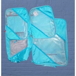 Renwick PROPAK Set of 4 Packing Cubes RFID Travel Luggage Organizer Bags Blue